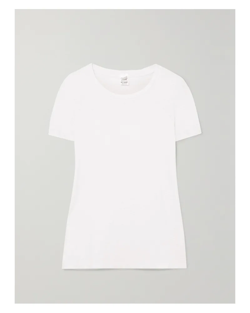 RE/DONE Hanes 1960s T-shirt Aus Baumwoll-jersey - Weiß Weiß