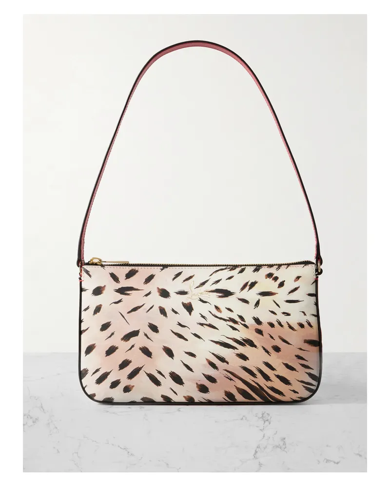 Christian Louboutin Loubila Leopard-print Leather Shoulder Bag - Animal print Animal