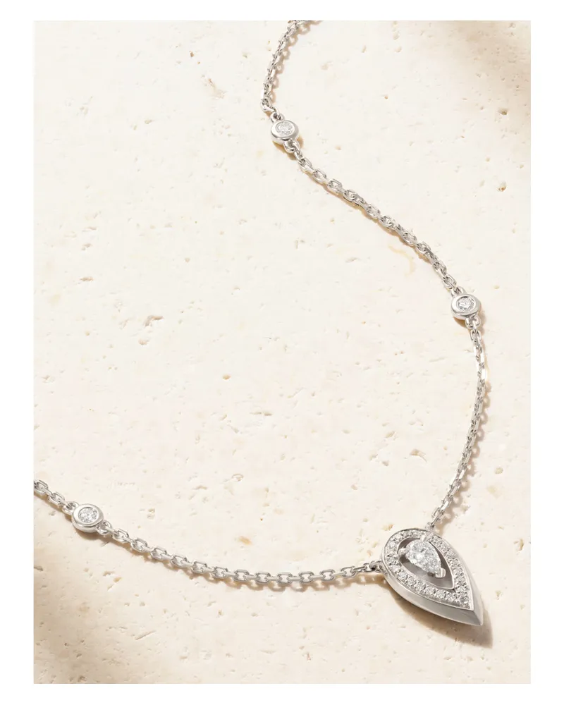 Messika Fiery Kette Aus 18 Karat Weißgold Mit Diamanten Gold