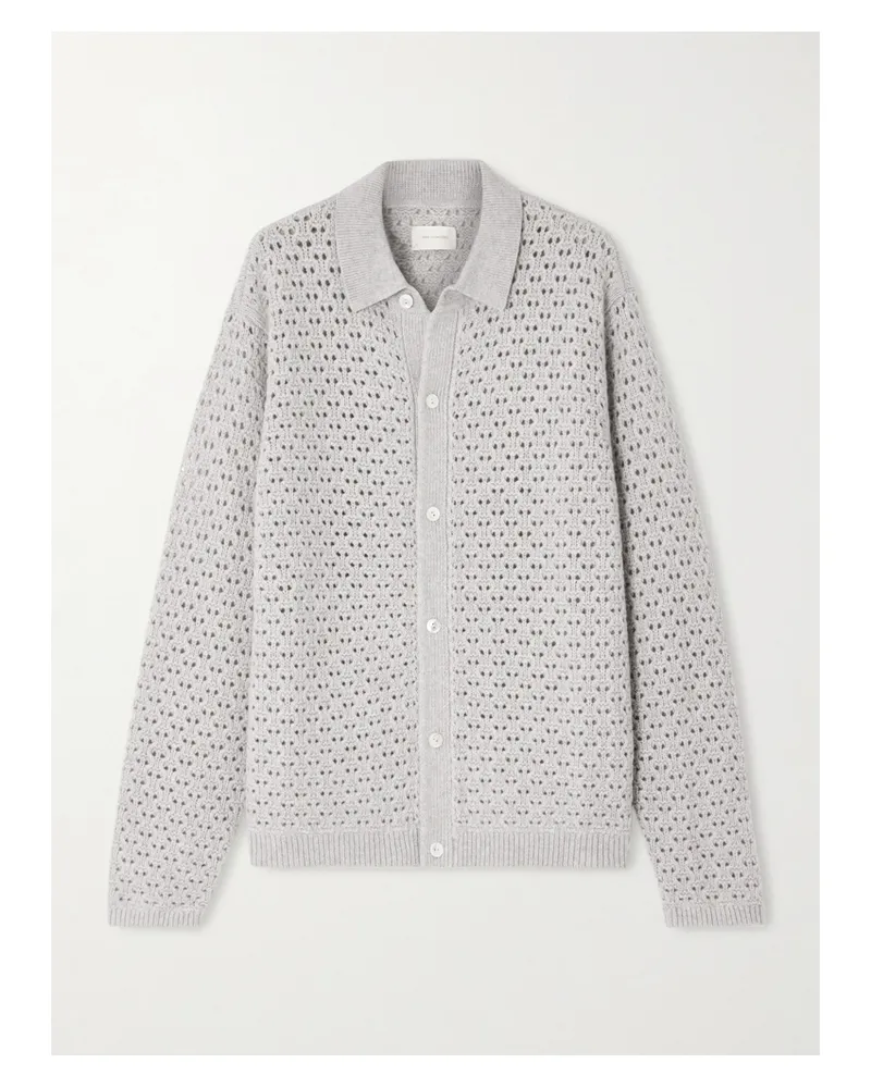 Aimé Leon Dore Open-knit Wool-blend Shirt - Gray Gray