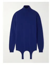 Saint Laurent Rollkragenpullover aus Kaschmir Blau