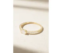 Sideways Pear Ring aus 18 Karat  mit Diamanten