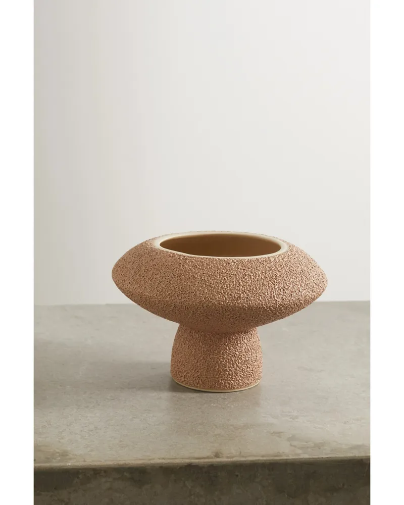 Marloe Marloe Net Sustain Lully Glasierte Keramikvase - Neutral Neutral