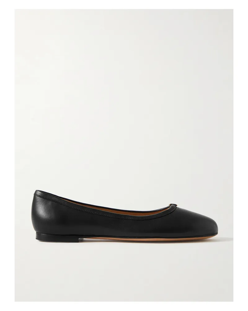 Chloé Net Sustain Marcie Embellished Leather Ballet Flats - Black Black