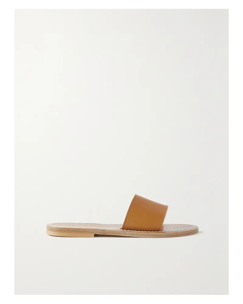 K.Jacques  Net Sustain Anacapri Pantoletten Aus Leder - Braun Braun