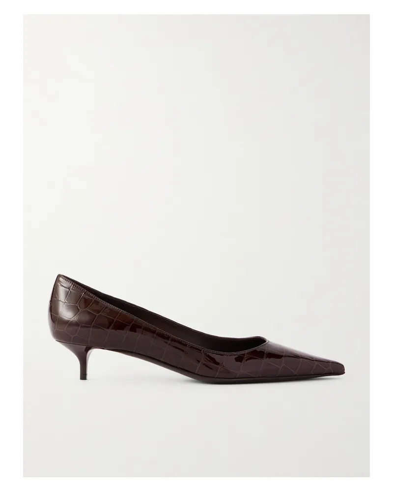 Jimmy Choo Amelia Pumps Aus Leder Mit Krokodileffekt - Braun Braun