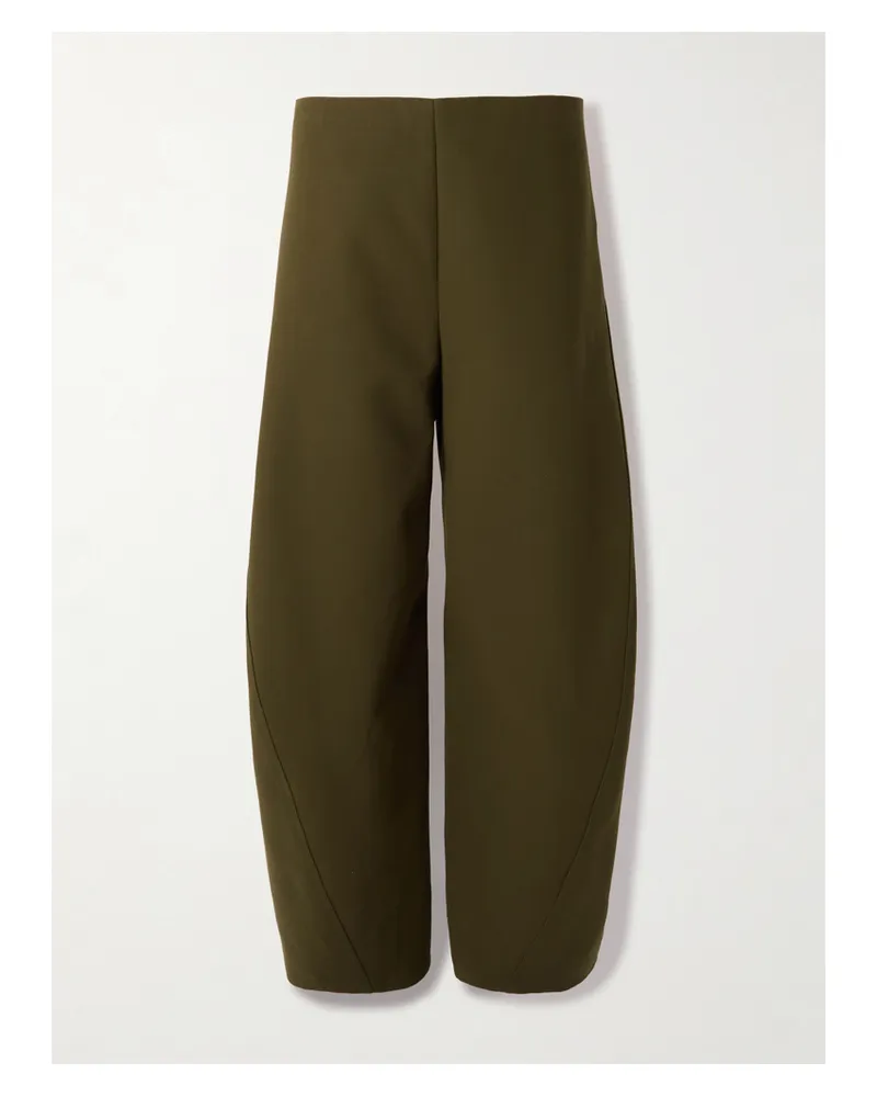 Alaïa Barrel-hose Aus Baumwollpopeline - Grün Grün