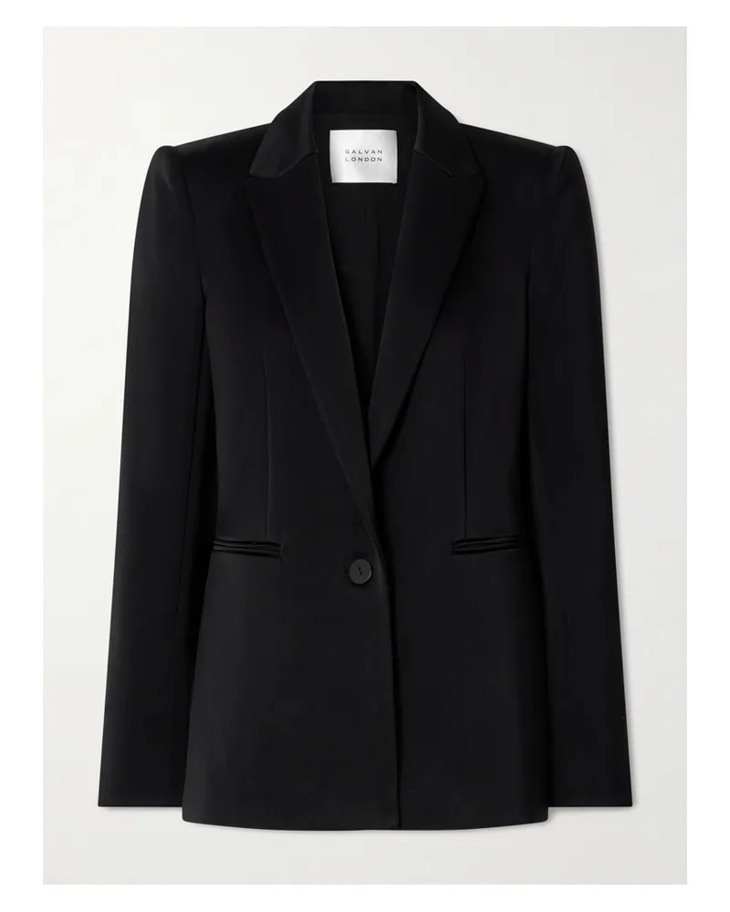 GALVAN Sculpted Blazer Aus Satin - Schwarz Schwarz