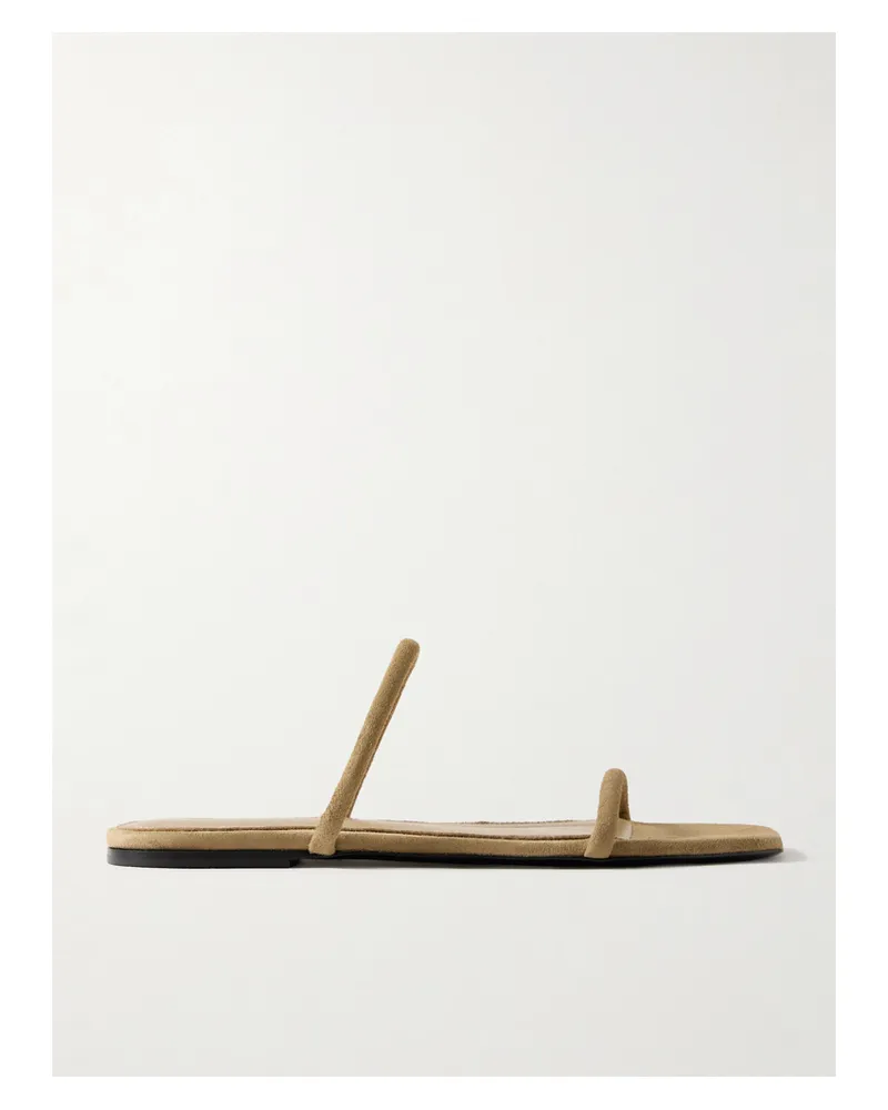 Totême The Minimalist Sandalen Aus Veloursleder - Braun Braun