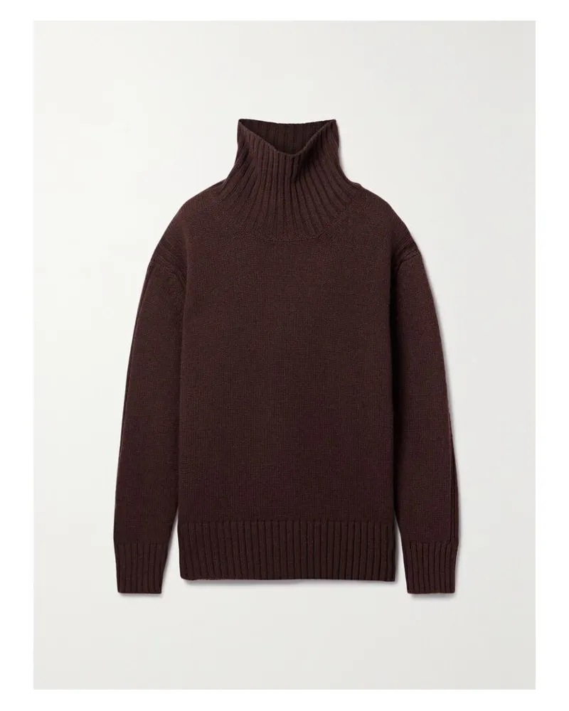 &Daughter Net Sustain Fintra Rollkragenpullover Aus Wolle - Braun Braun