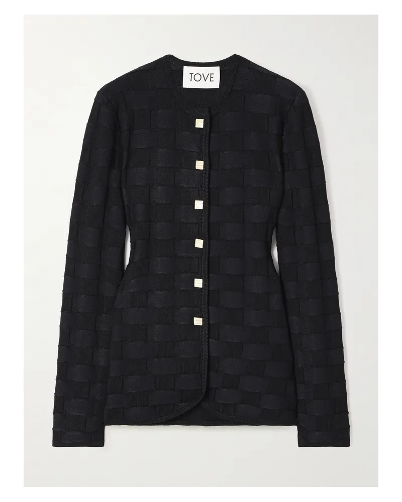 TOVE Uma Cardigan Aus Jacquard-strick - Schwarz Schwarz
