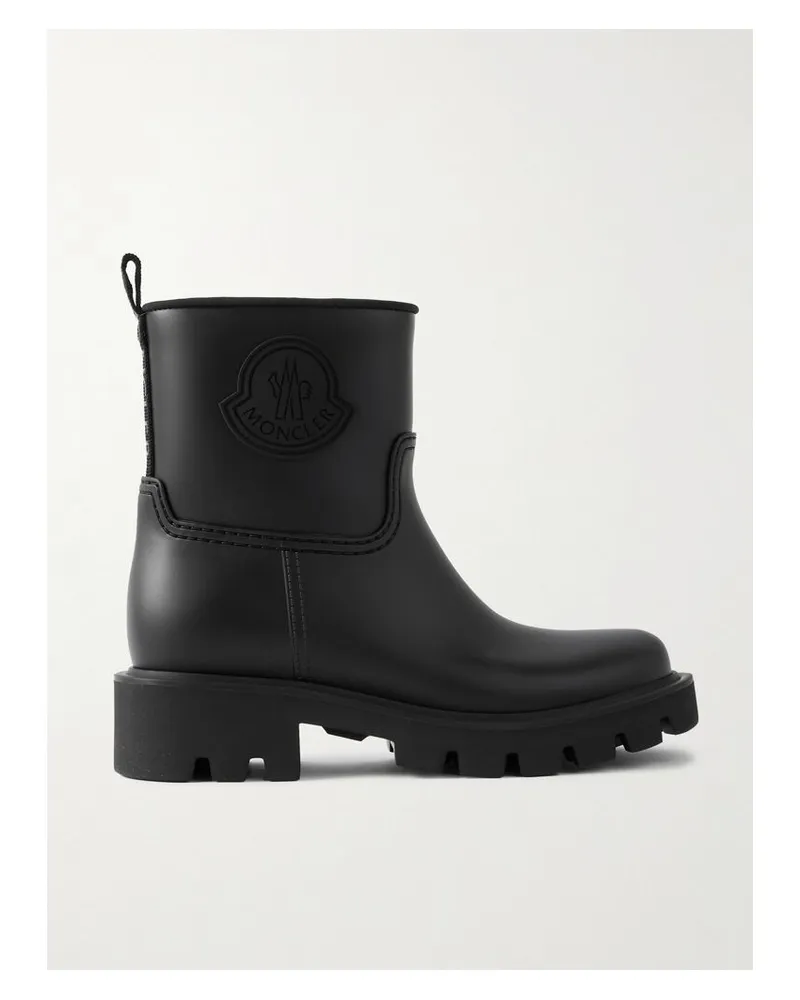 Moncler Kickstream Stiefel Aus Leder Und Shell - Schwarz Schwarz