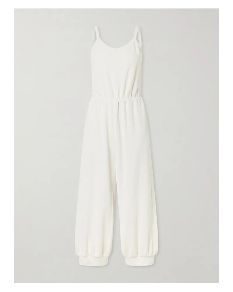 Suzie Kondi Giorgi Cotton-blend Terry Jumpsuit - Ivory Ivory