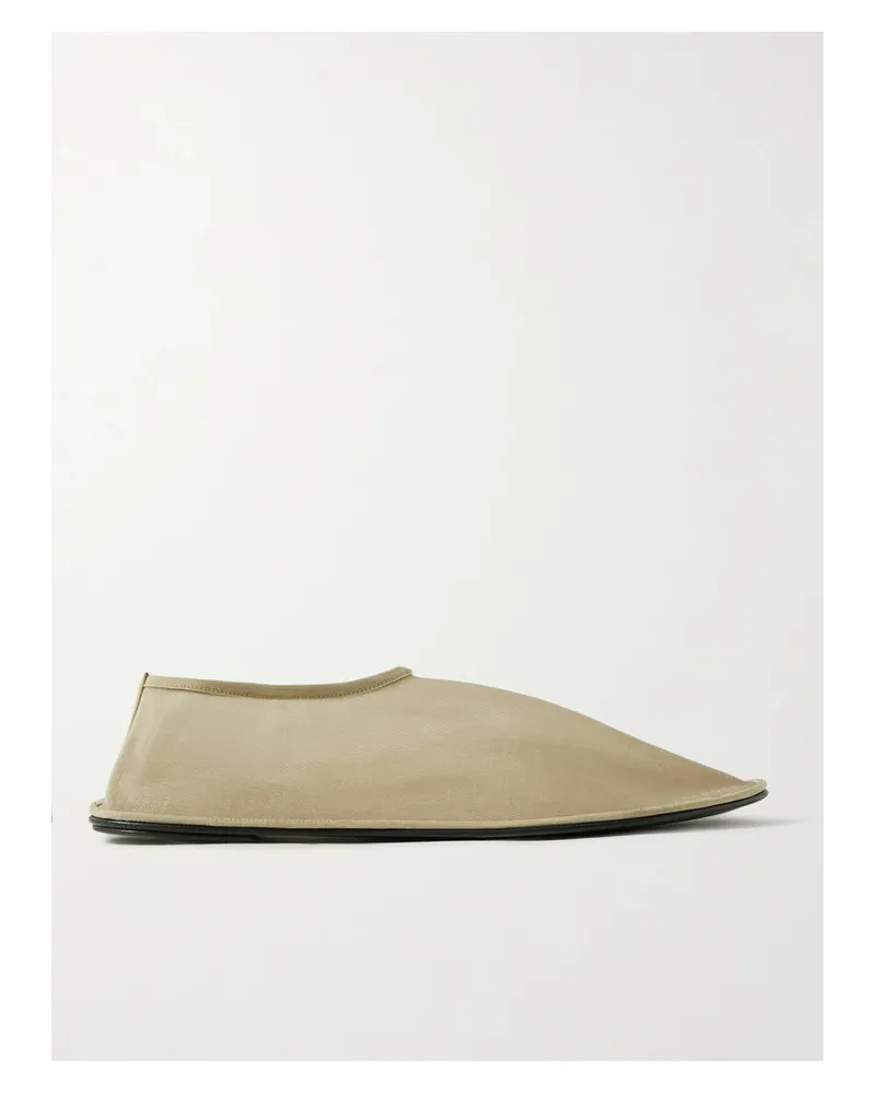 The Row Sock Flache Schuhe Aus Mesh Mit Lederbesätzen - Neutral Neutral