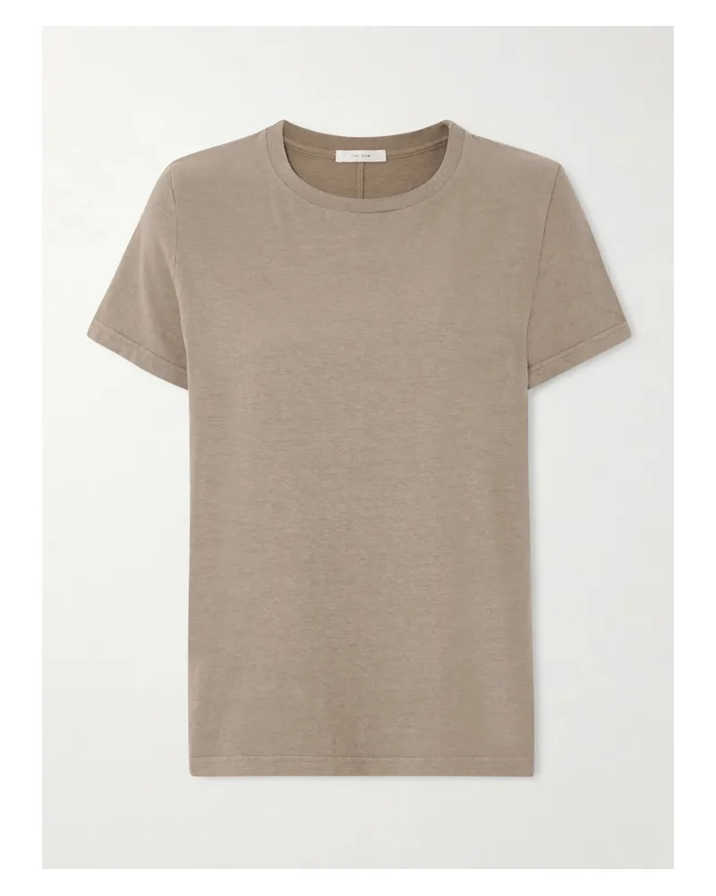 The Row Wesler Cotton-jersey T-shirt - Brown Brown