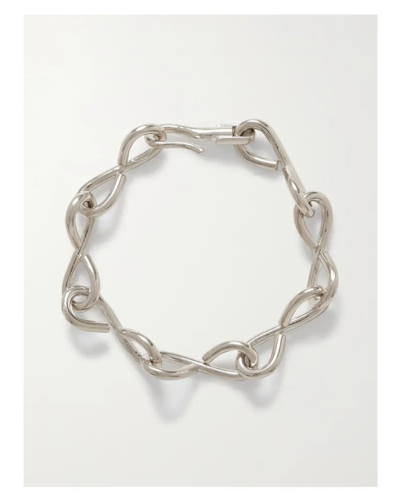 Loren Stewart Net Sustain Figure Eight Armband Aus Recyceltem Sterlingsilber Silber