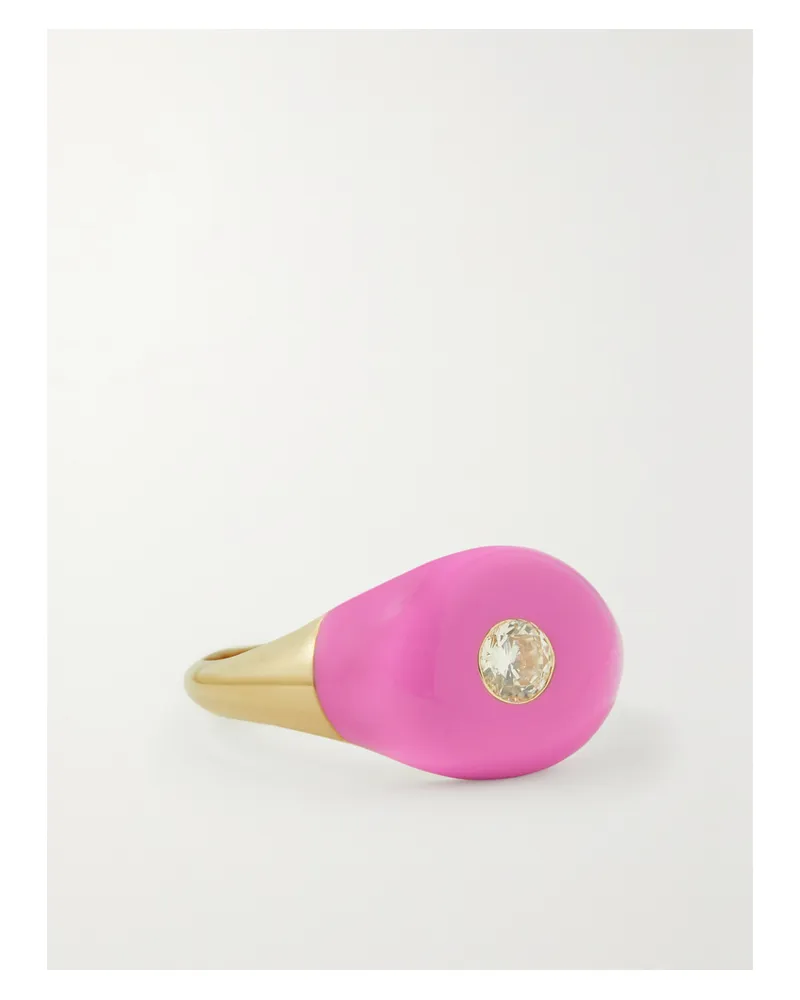 Charms Company Les Bonbons Ring Aus 14 Karat Gold Mit Emaille Und Quarz Gold