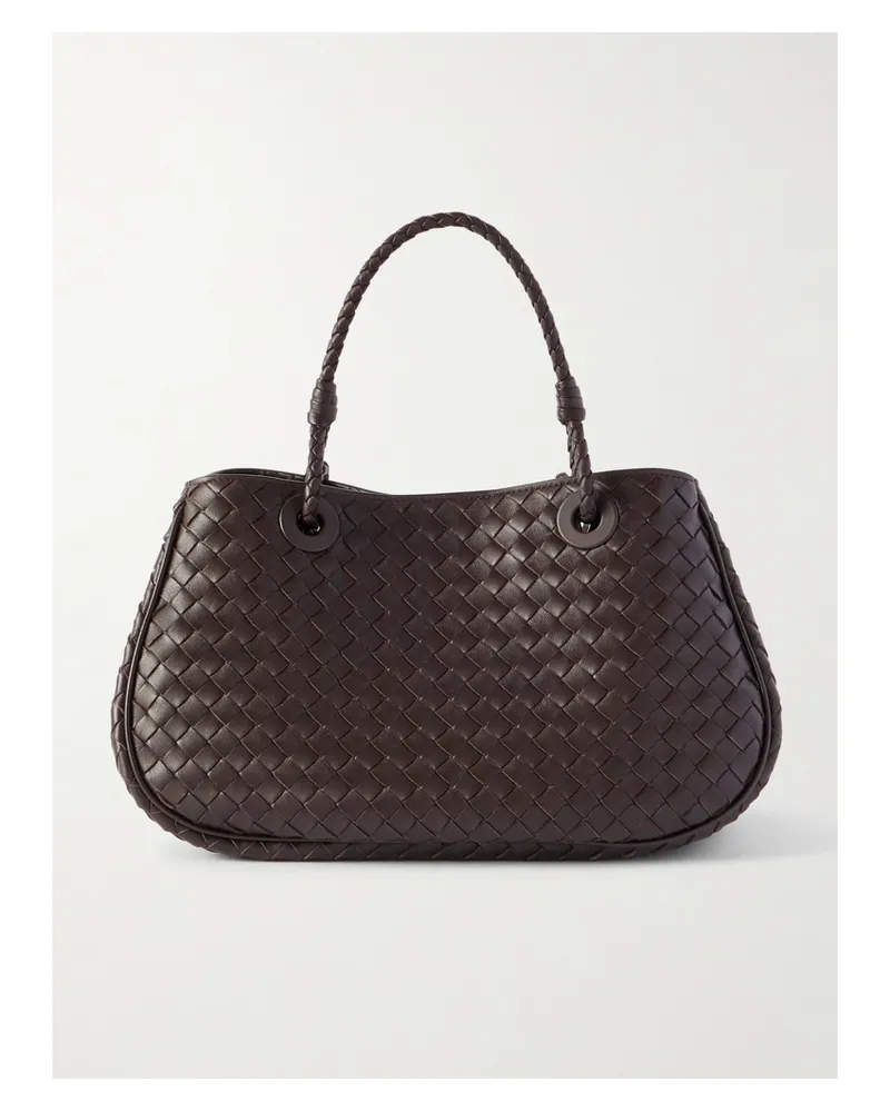 Bottega Veneta Basket Medium Intrecciato Leather Tote - Brown Brown