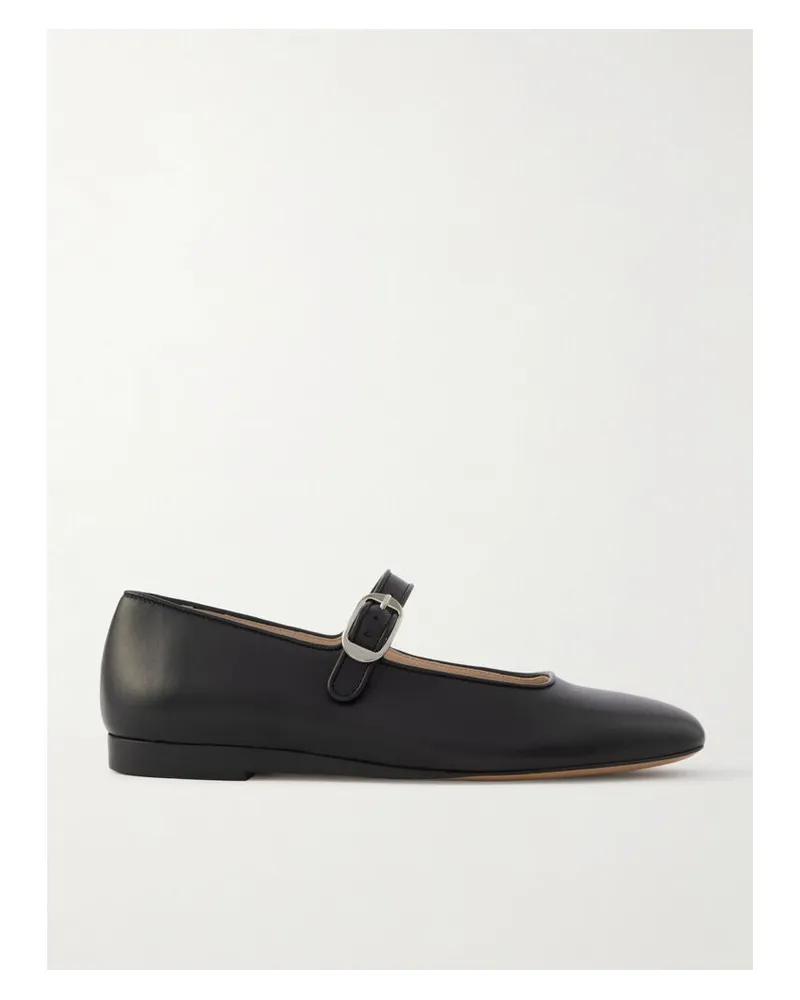 Le Monde Béryl Mary-jane-ballerinas Aus Leder - Schwarz Schwarz