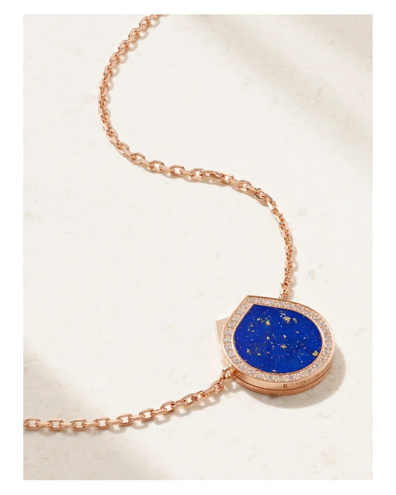 Repossi Antifer Kette Aus 18 Karat Roségold Mit Lapislazuli Und Diamanten Gold