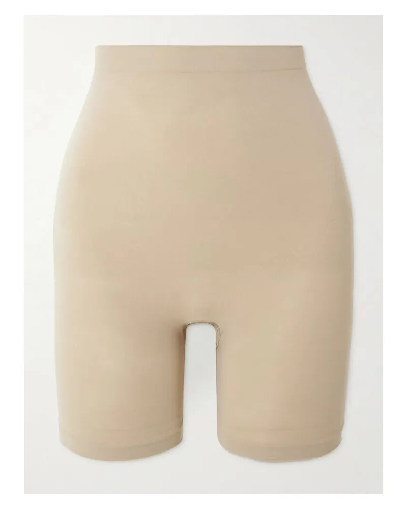 SKIMS Seamless Sculpt Mid Thigh Shorts – Clay – Shorts - Neutral Neutral