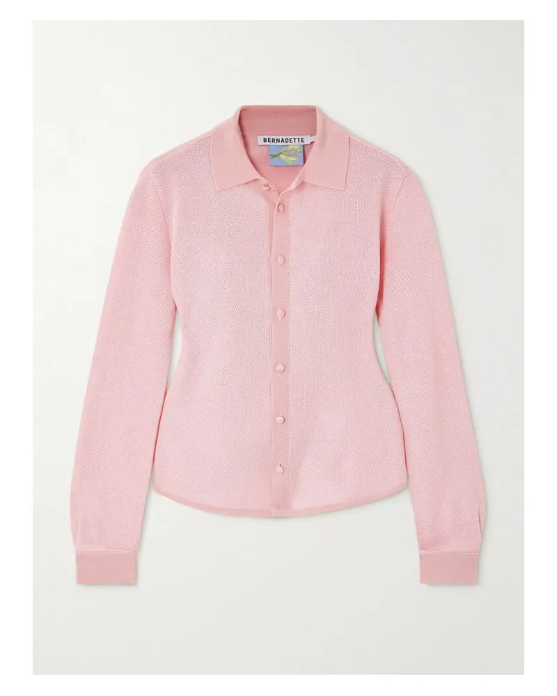 BERNADETTE Tina Cardigan Aus Piqué - Pink Pink