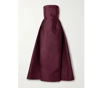 Tiffany Trägerlose Robe Aus Glänzendem Twill Mit Falten - Lila