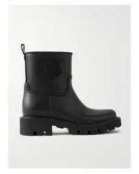 Moncler Kickstream Stiefel aus Leder Und Shell Schwarz