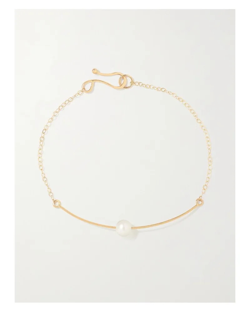 Melissa Joy Manning Armband Aus Recyceltem 14 Karat Gold Mit Perle Gold