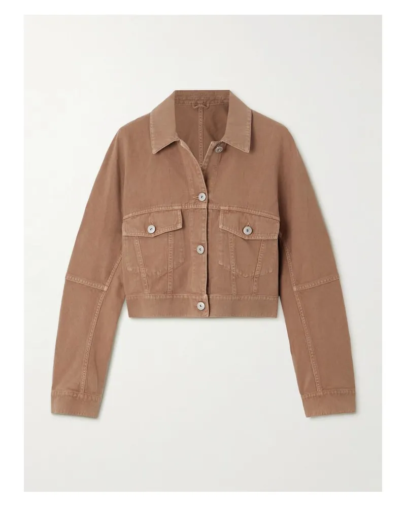 Brunello Cucinelli Verkürzte Jeansjacke - Braun Braun