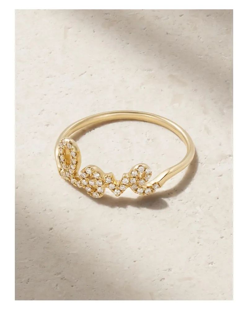 Sydney Evan Love Ring Aus 14 Karat Gold Mit Diamanten Gold