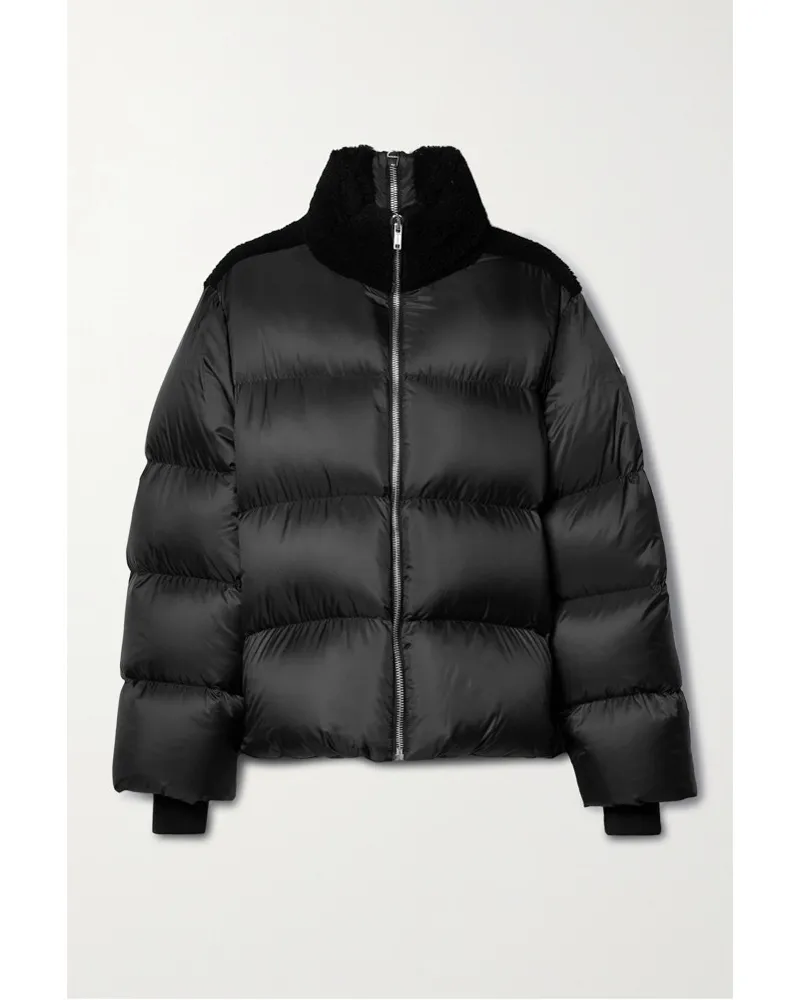 Rick Owens Cyclopic Daunenjacke aus Gestepptem Shell Schwarz