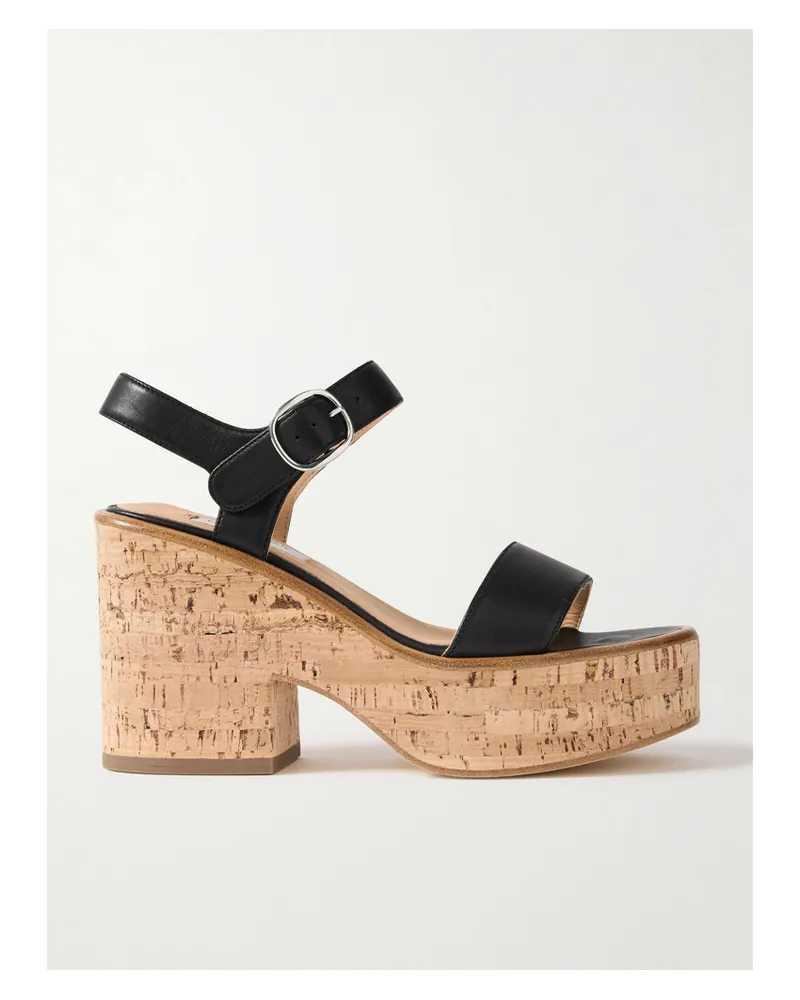 Gabriela Hearst Sardis Plateausandalen Aus Leder - Schwarz Schwarz