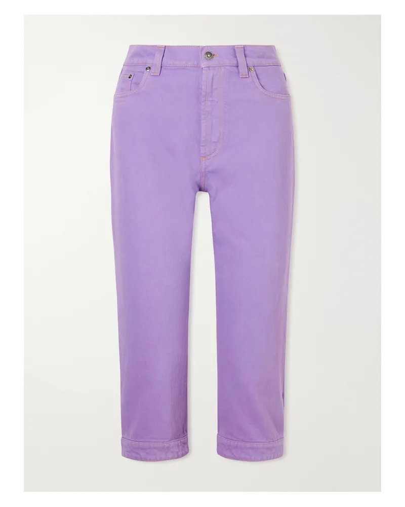 Versace Capri Slim-leg Pants - Purple Purple
