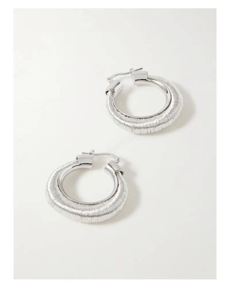 Jil Sander Silberfarbene Creolen Silber