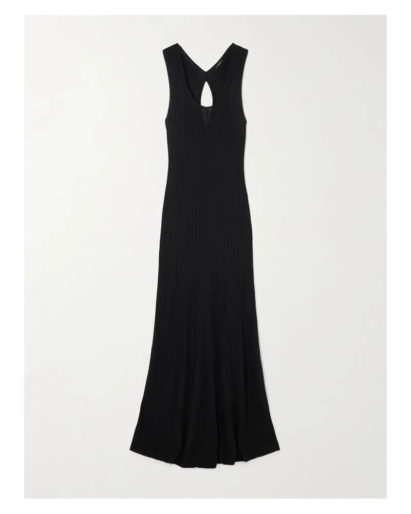 Joseph Maxikleid Aus Rippstrick Mit Cut-out - Schwarz Schwarz