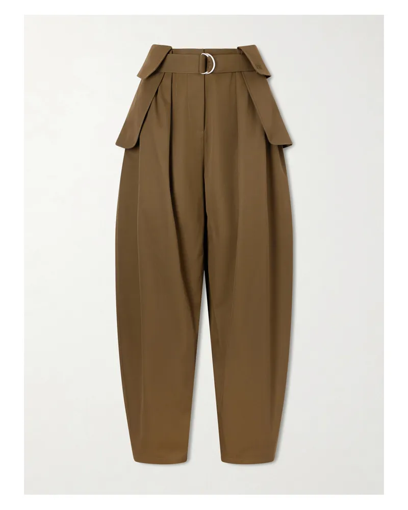 Loewe Bundfaltenhose Mit Weitem Bein Aus Einer Baumwoll-seidenmischung - Grün Grün