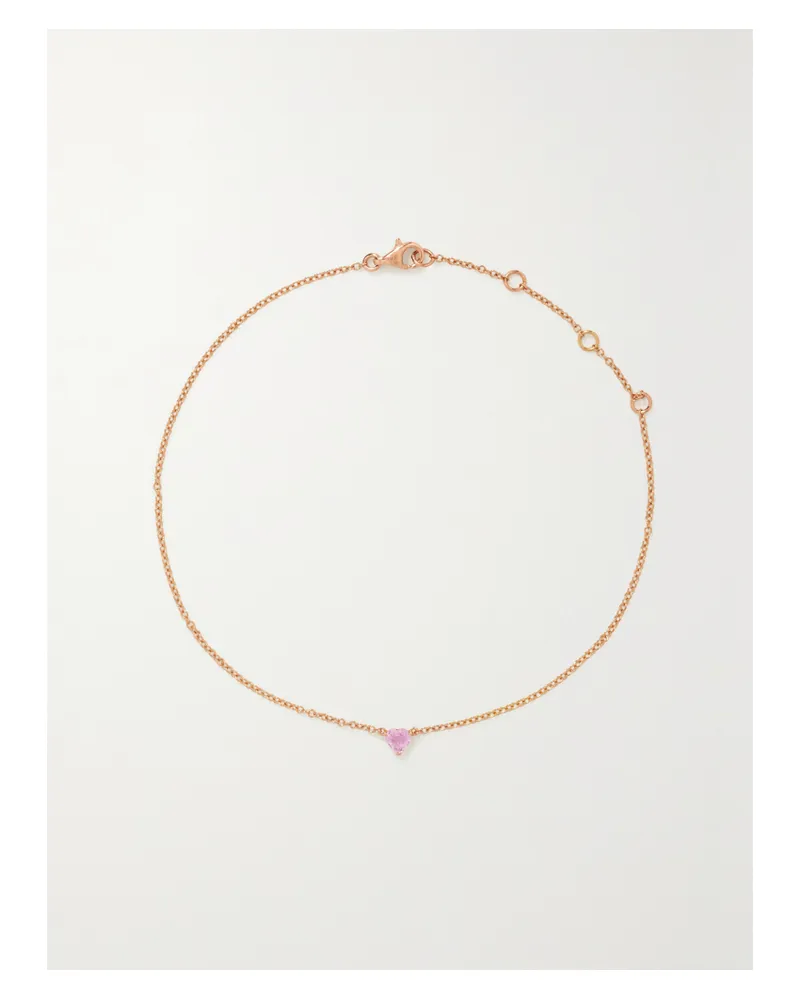 SHAY Fußkettchen Aus 18 Karat Roségold Mit Saphir Gold
