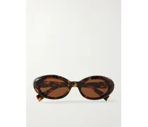 Rounded-frame Acetate Sunglasses - Tortoiseshell