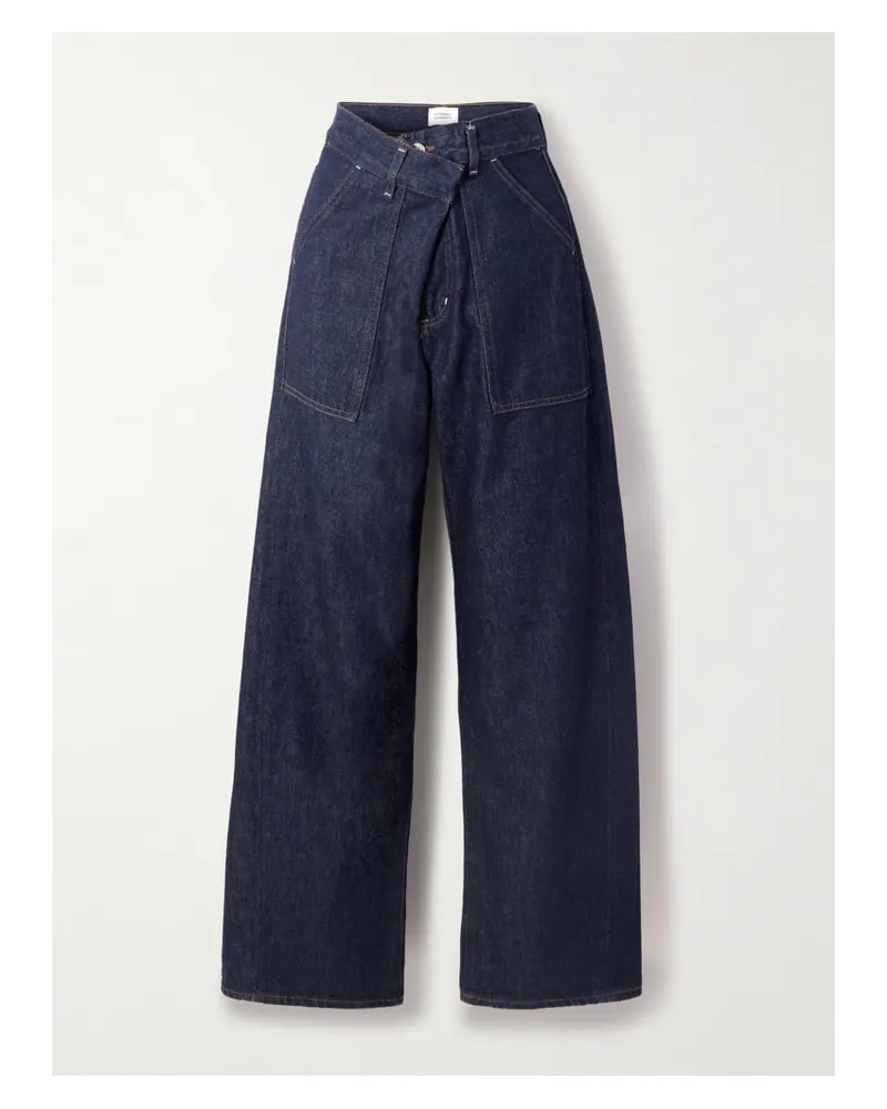 Citizens of humanity Ines Utility Crop Hoch Sitzende Biojeans Mit Weitem Bein - Blau Blau
