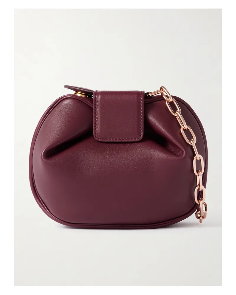 Gabriela Hearst Soft Demi Leather Clutch - Burgundy Burgundy