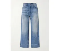 Organic Cropped Straight-leg Jeans - Blue