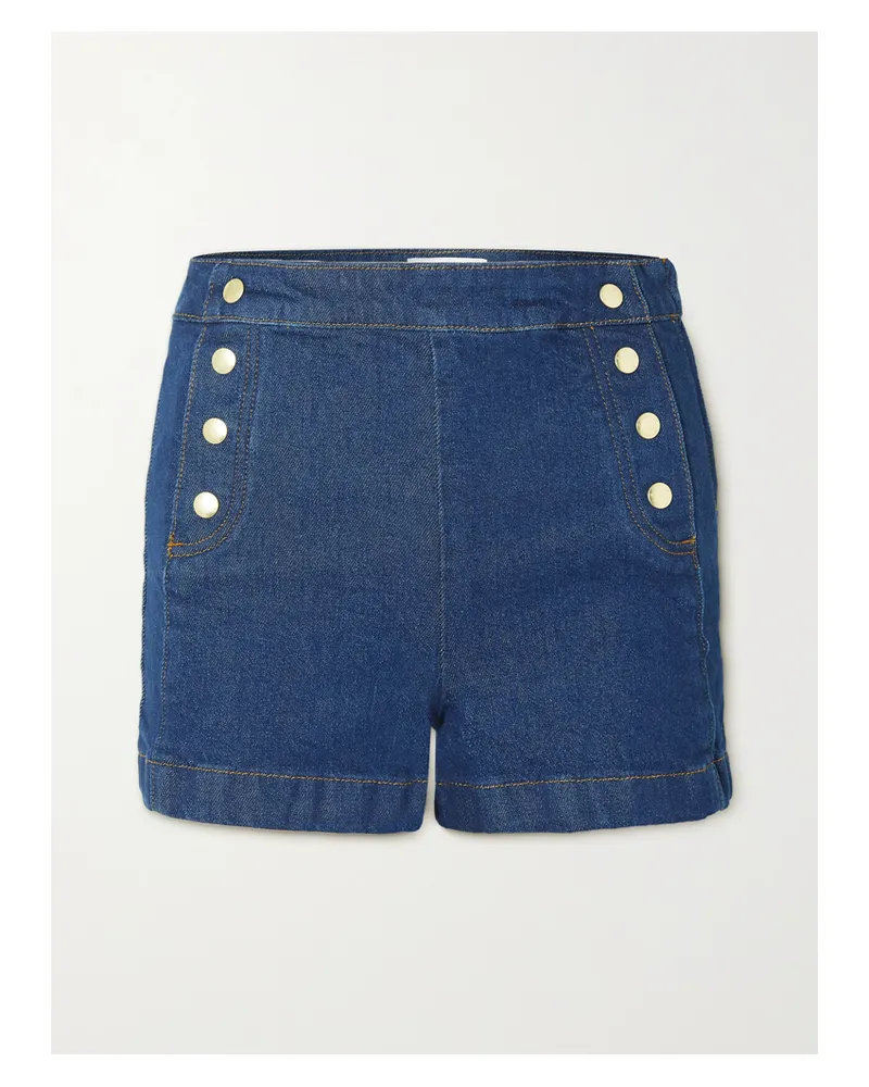 Frame Denim Sailor Jeansshorts Mit Knöpfen - Blau Blau