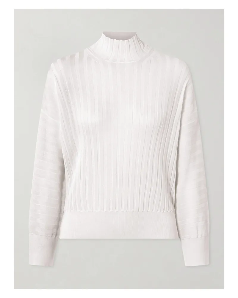 Proenza Schouler Luiza Ribbed-knit Turtleneck Sweater - White White