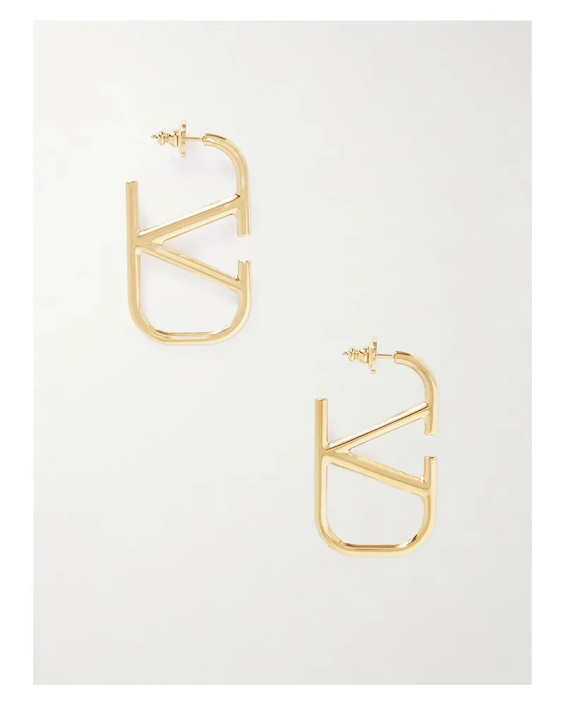 Valentino Garavani Vlogo Goldfarbene Ohrringe Gold