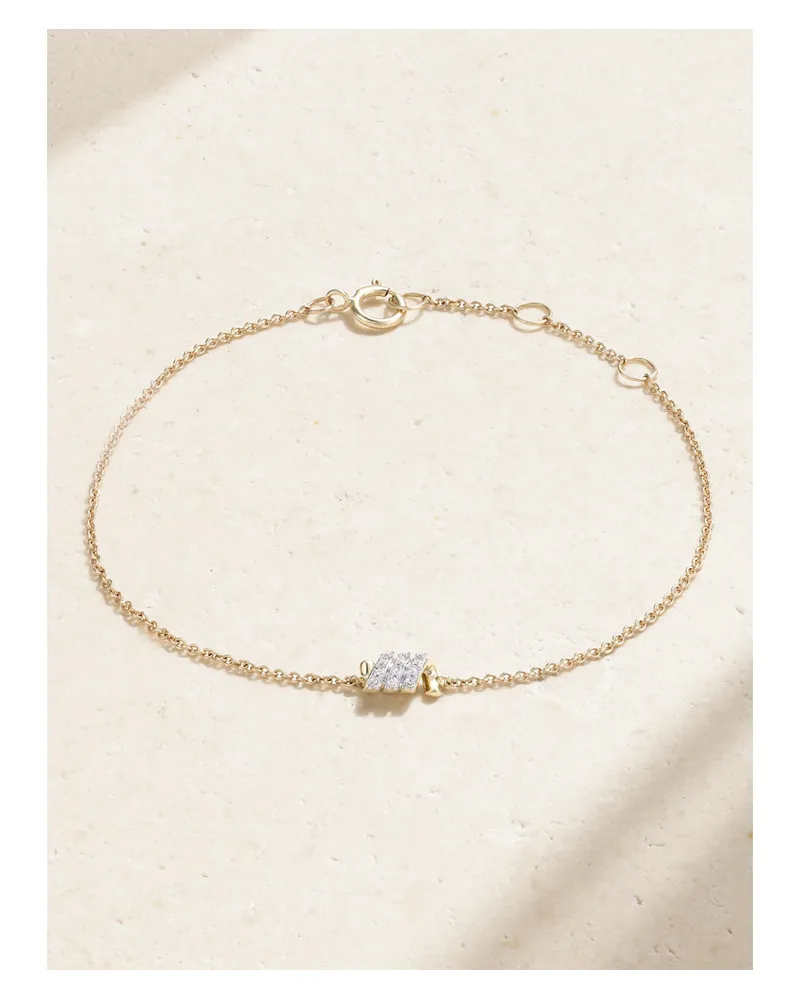 Stone & Strand Twinkling Twine Armband aus 10 Karat Gold