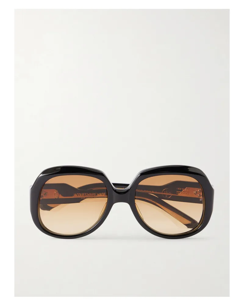 Jacques Marie Mage Ocean Child Round-frame Acetate Sunglasses - Brown Brown