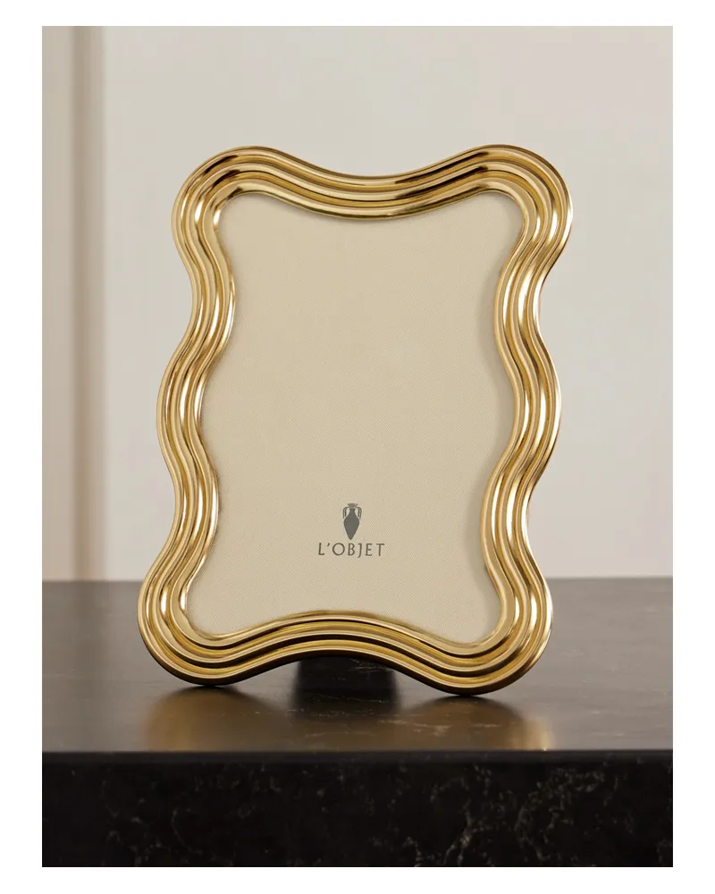 L’OBJET Ripple 12,70 X 17,78 Cm Vergoldeter Bilderrahmen Gold