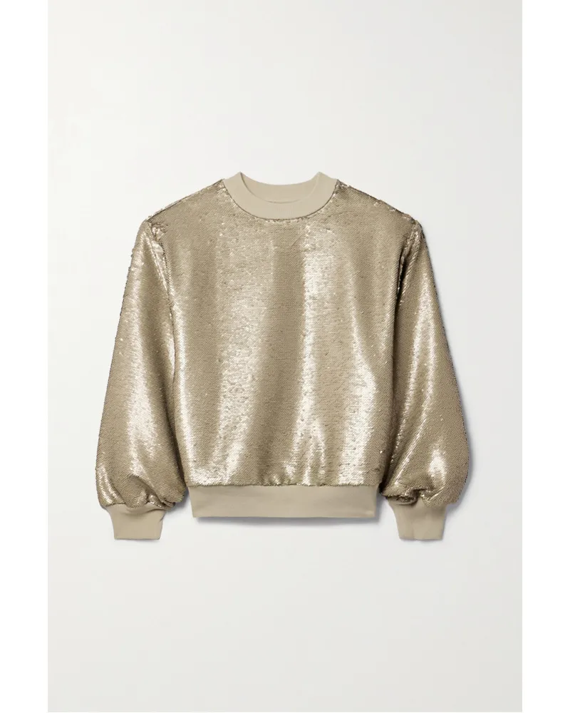 FRANKIE Shop Metz Sweatshirt aus Jersey mit Pailletten Metallic