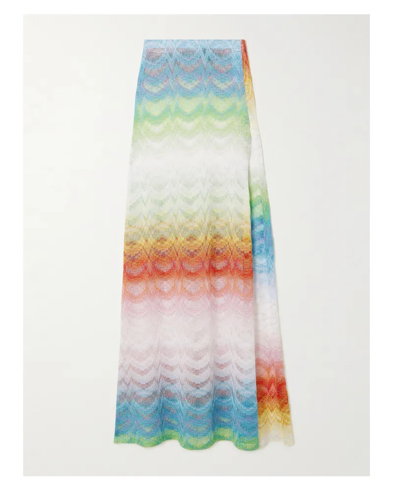 Missoni Mare Maxirock Aus Gestreiftem Metallic-häkelstrick - Mehrfarbig Mehrfarbig